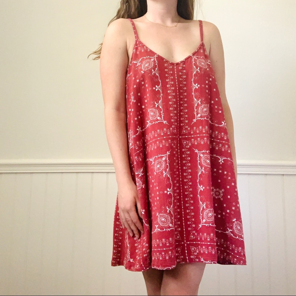 Red Bandana Print Dress
